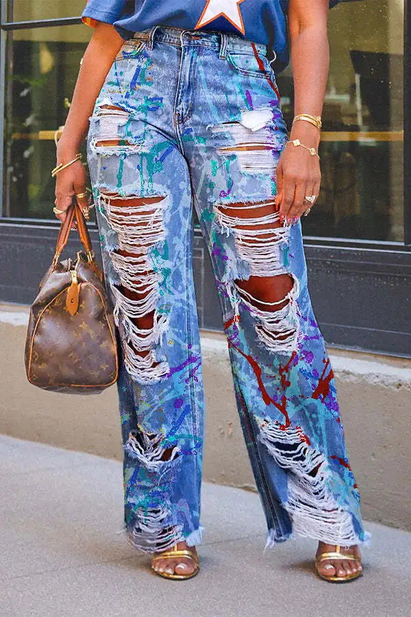 Retro Ripped Jeans