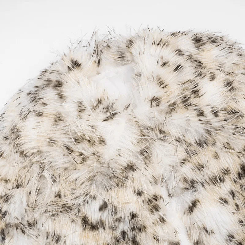 Leopard Fur Plush Coat