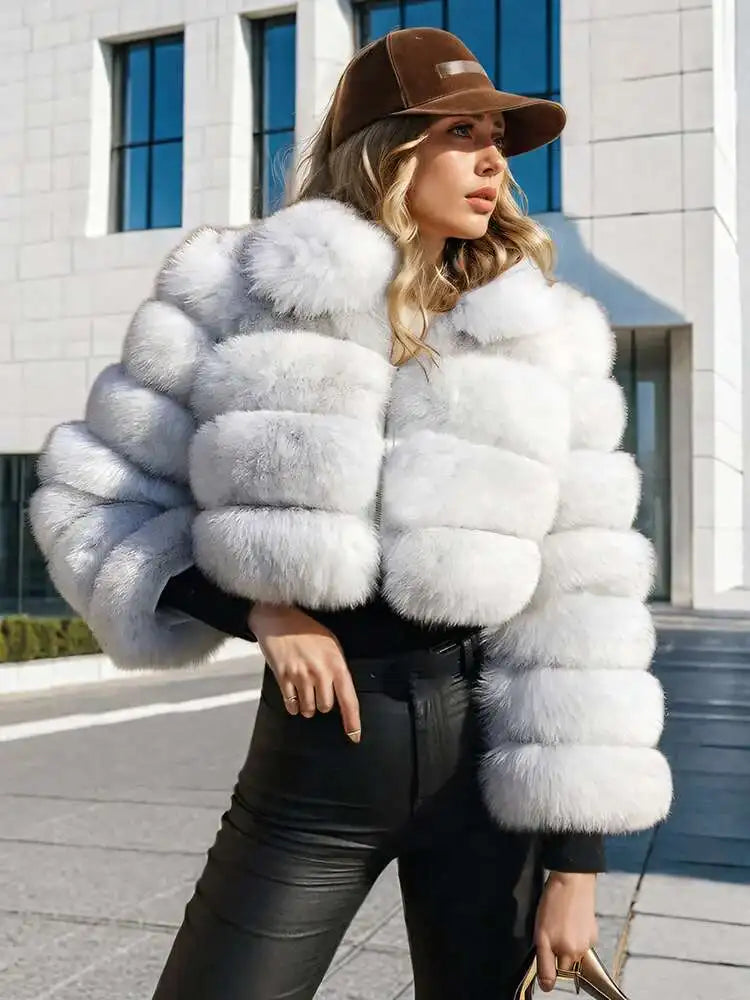 Lapel Fur Coat