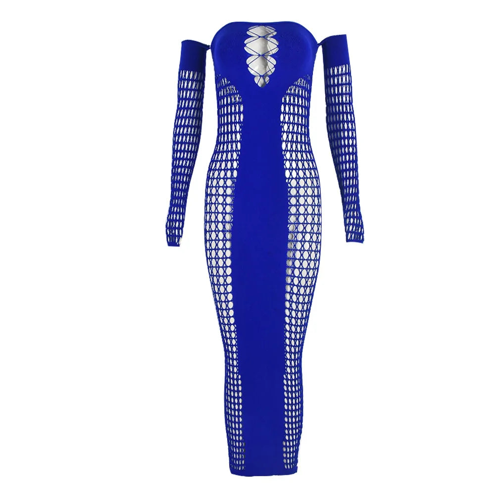 Caroline Mesh Maxi Dress