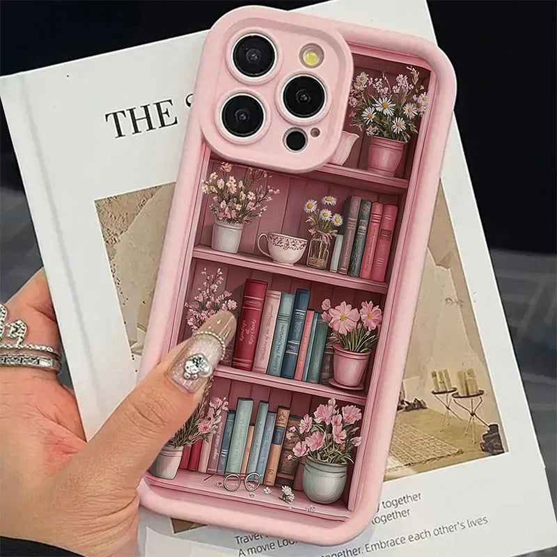 Pink Shockproof Paintbook iPhone Case