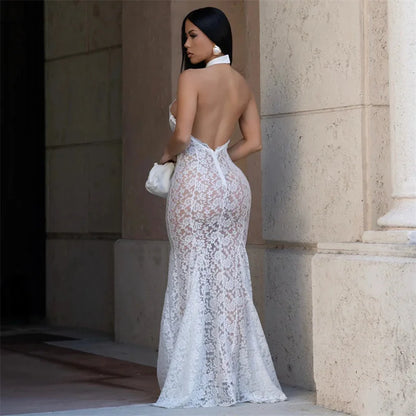 Floral Lace Maxi Dress