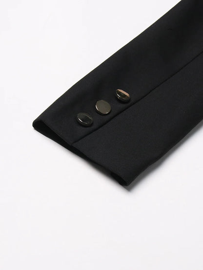 Notched Collar Belt Temperament Blazer