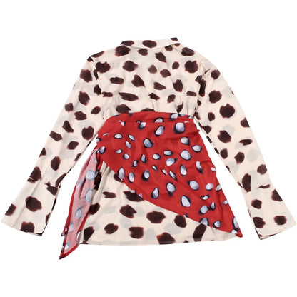 Polka Dot Shirt Mini Dress