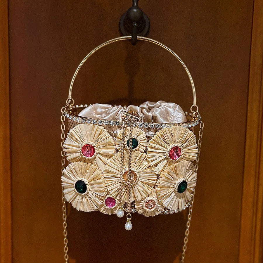 Flower Bucket Cage Purse