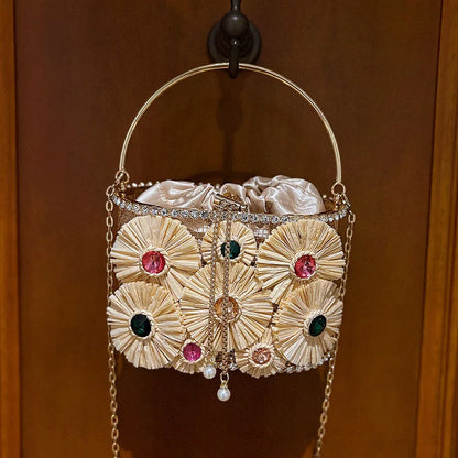 Flower Bucket Cage Purse