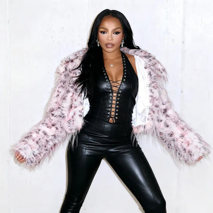 Leopard Fur Plush Coat