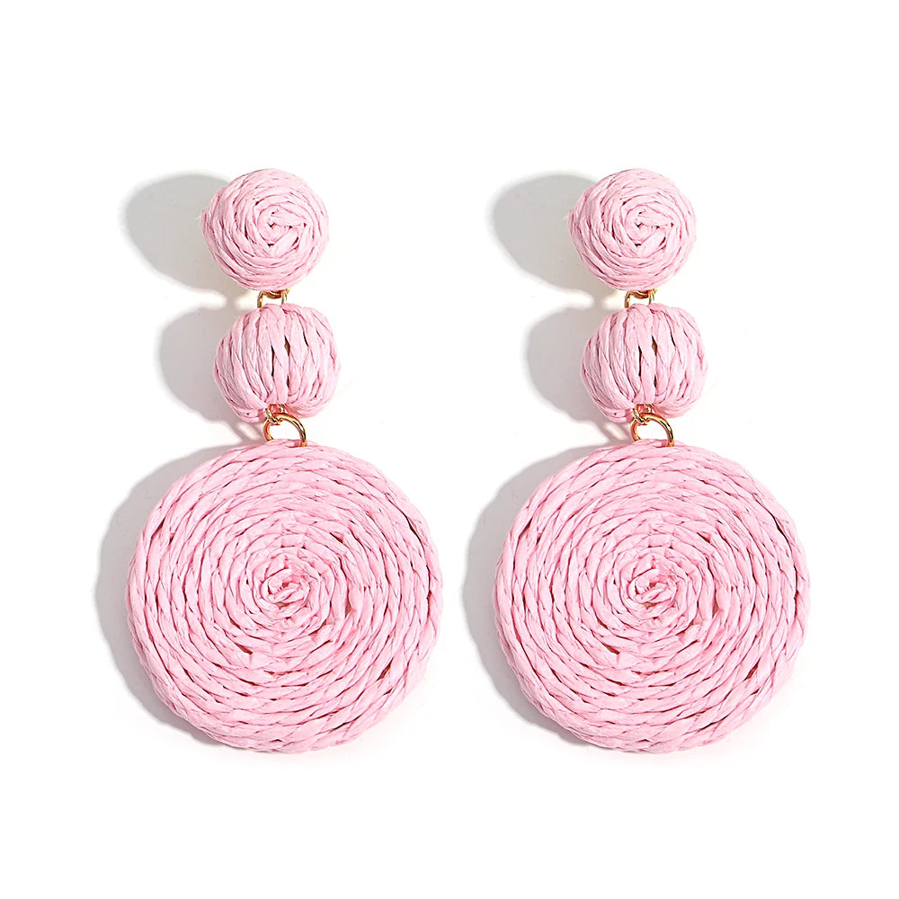 Handmade Rattan Knit Earrings