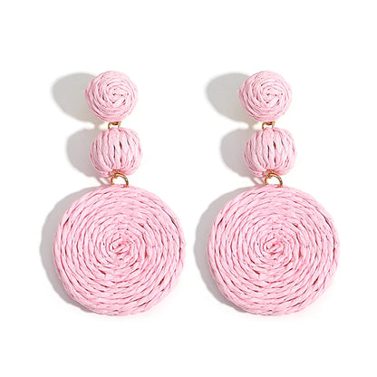 Handmade Rattan Knit Earrings