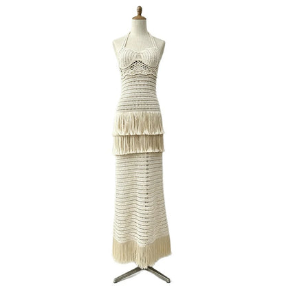 Dolores Knitted Fringe Maxi Dress
