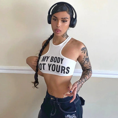 My Body Not Yours Crop Top