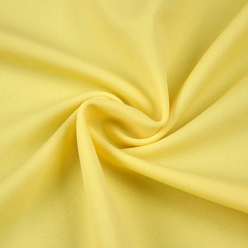 Yellow Stereo Pleated Maxi Dress