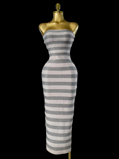 Silver Sequins Bandage Dress