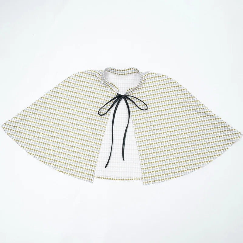 Cape Houndstooth Bodysuit Set