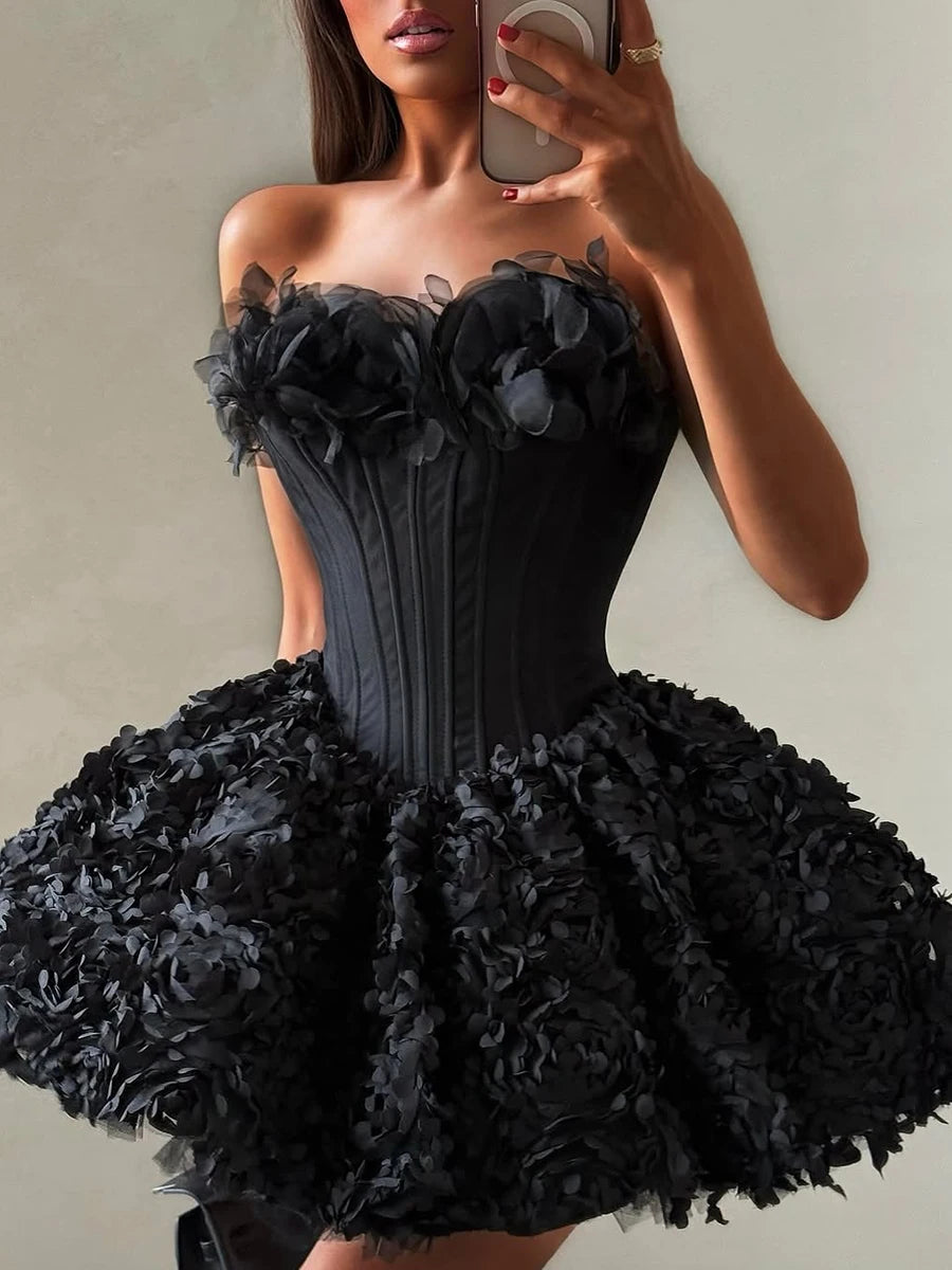 Princessa Floral Vorset Mini Dress