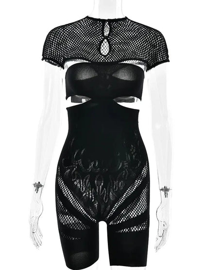 Laurie Mesh Romper
