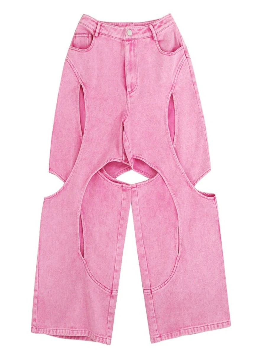 Baby Pink High Waist Jeans