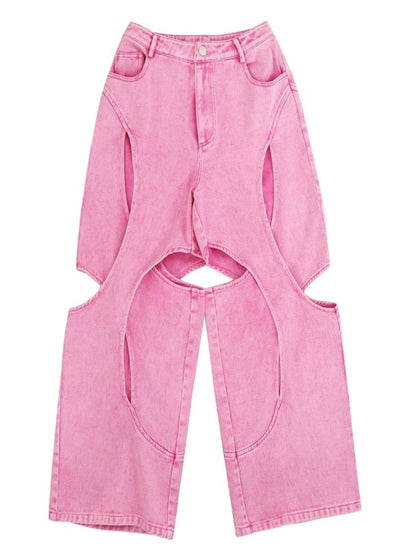 Baby Pink High Waist Jeans