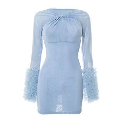 Kianda Fur Mini Dress