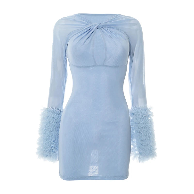 Kianda Fur Mini Dress