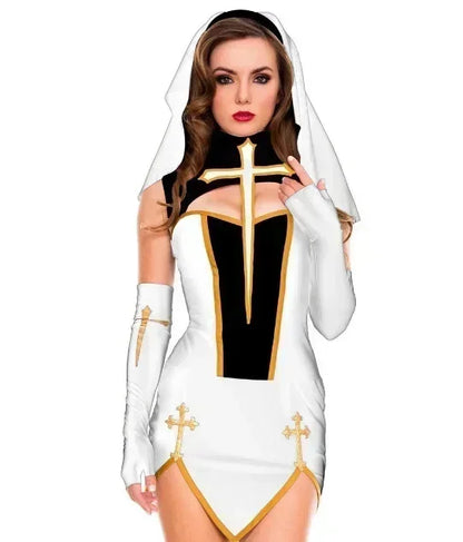 Nun Halloween Costume Fantasy Dress