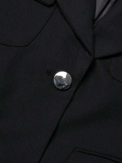 Notched Collar Belt Temperament Blazer