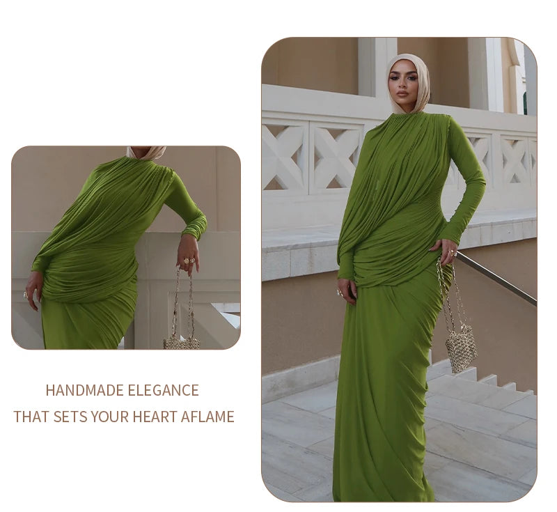 Rosa Pleated Maxi Dress