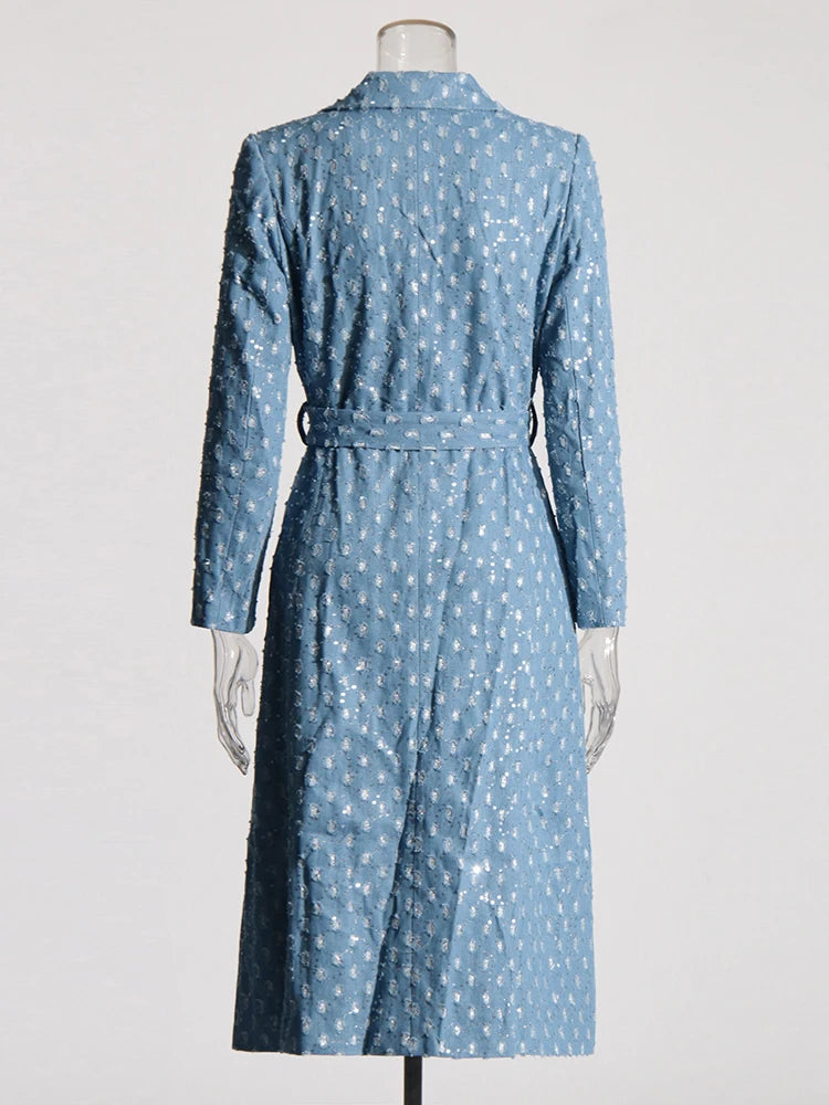 Sashes Denim Trench Coat