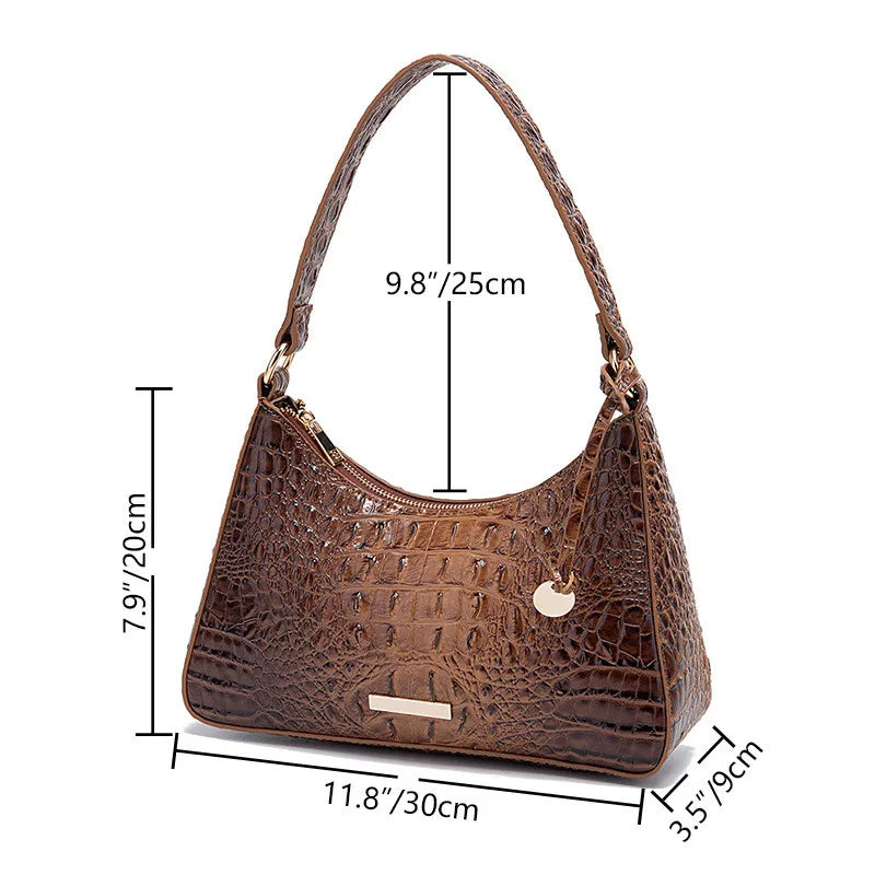 Reptile Luxe Shoulder Handbag
