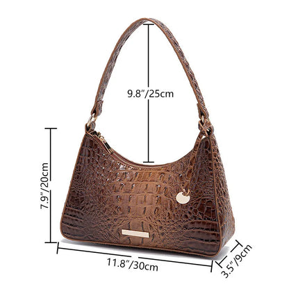 Reptile Luxe Shoulder Handbag