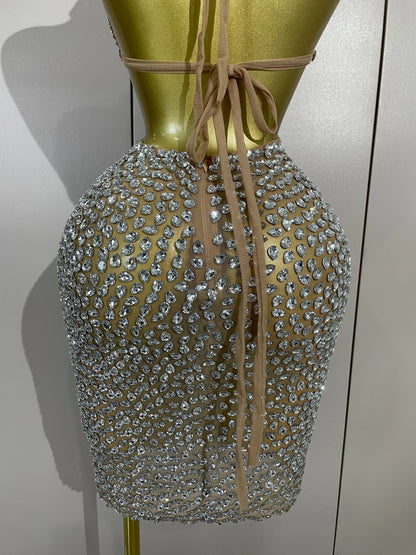 She Sparkle Mesh Mini Dress