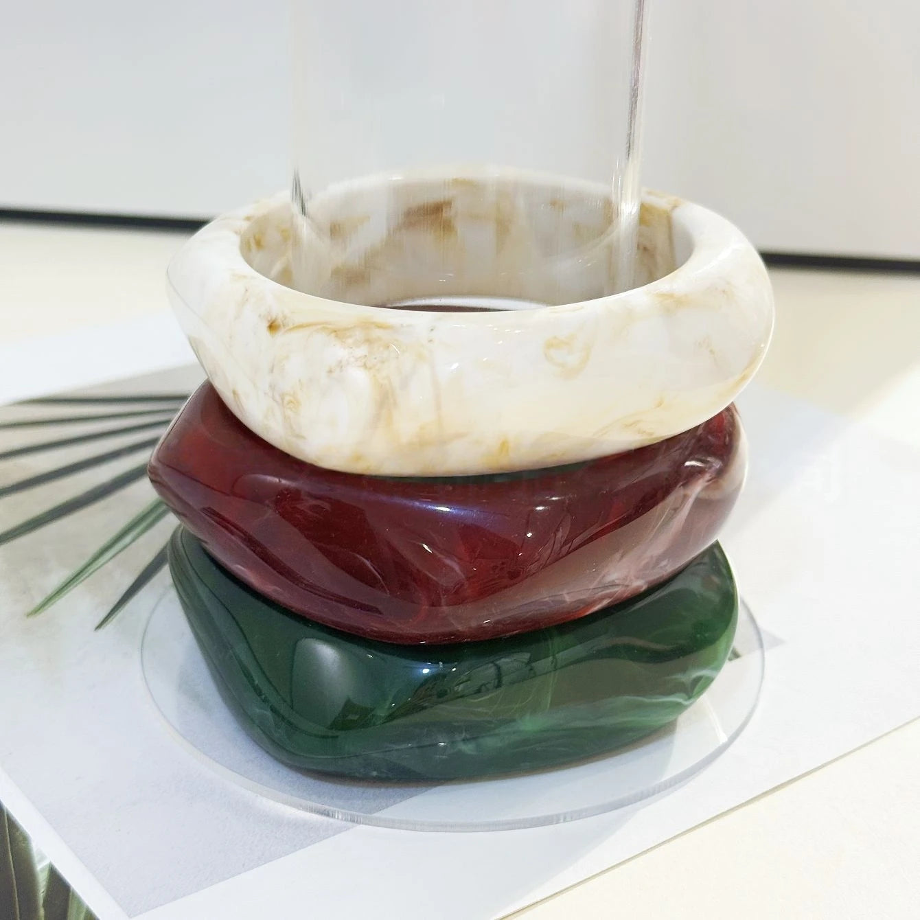 3Pcs Acrylic Chunky Bracelet