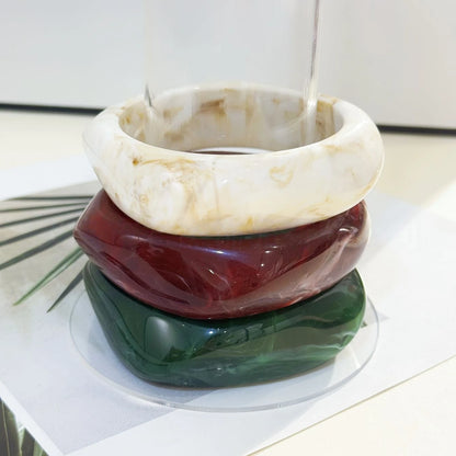 3Pcs Acrylic Chunky Bracelet