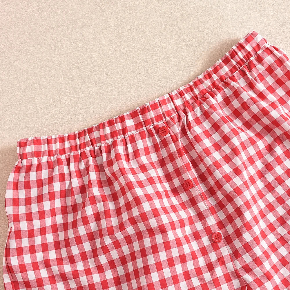 Lexia Plaid Short Set