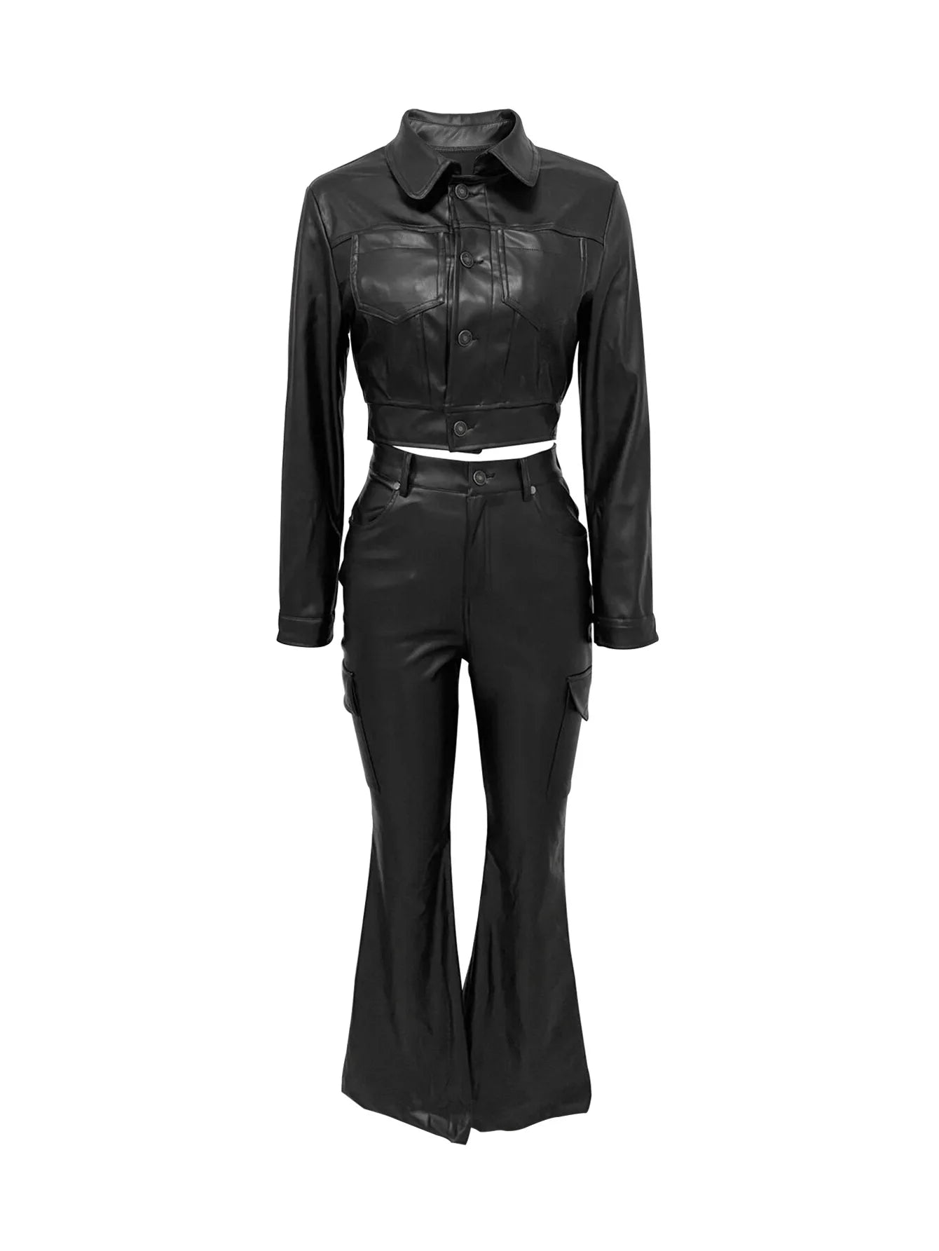 Lia Leather Pants Set