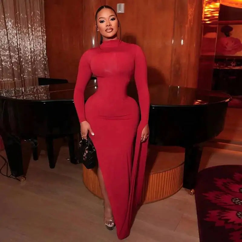Linsey Turtleneck Maxi Dress
