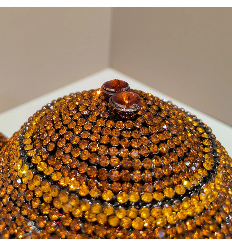 Teapot Rhinestone Clutch Bag