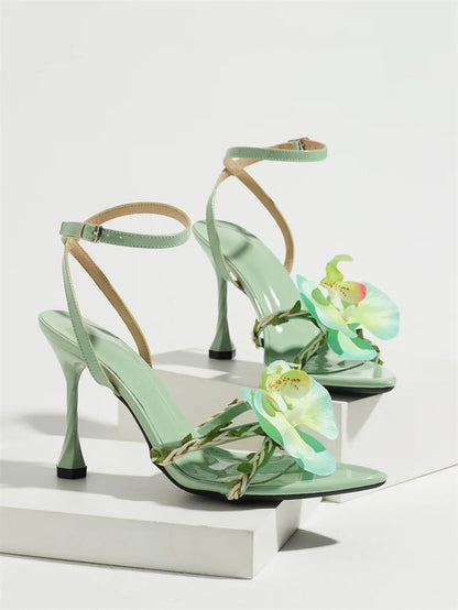 Leaf Vine Floral Heels
