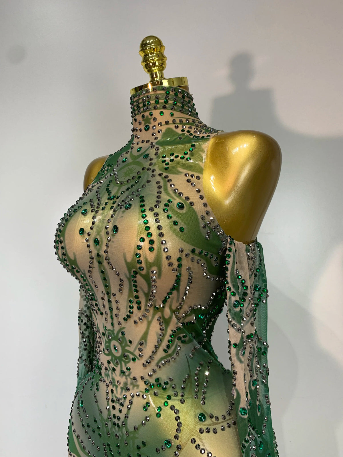 Alyza Rhinestone Mesh Jumpsuit