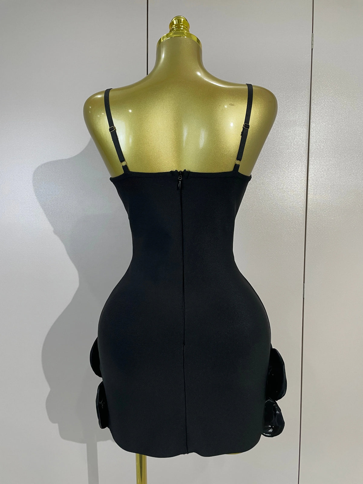 Chic 3D Beaded Flower Bandage Mini Dress