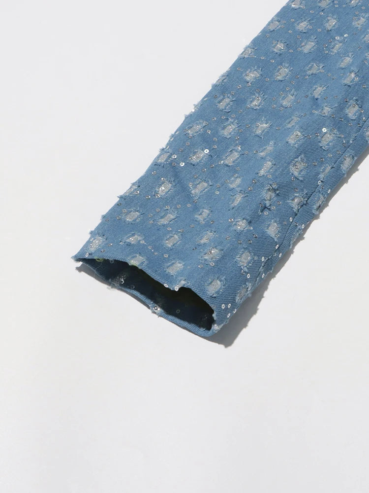 Sashes Denim Trench Coat