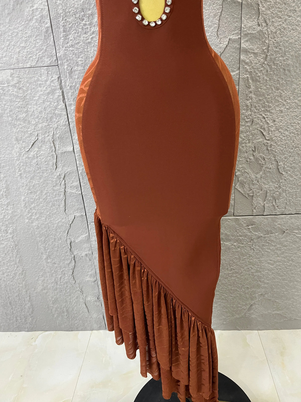 Brownie Asymmetrical Bandage Dress