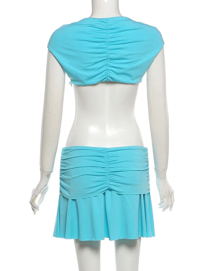 Blue Bodycon Mini Dress