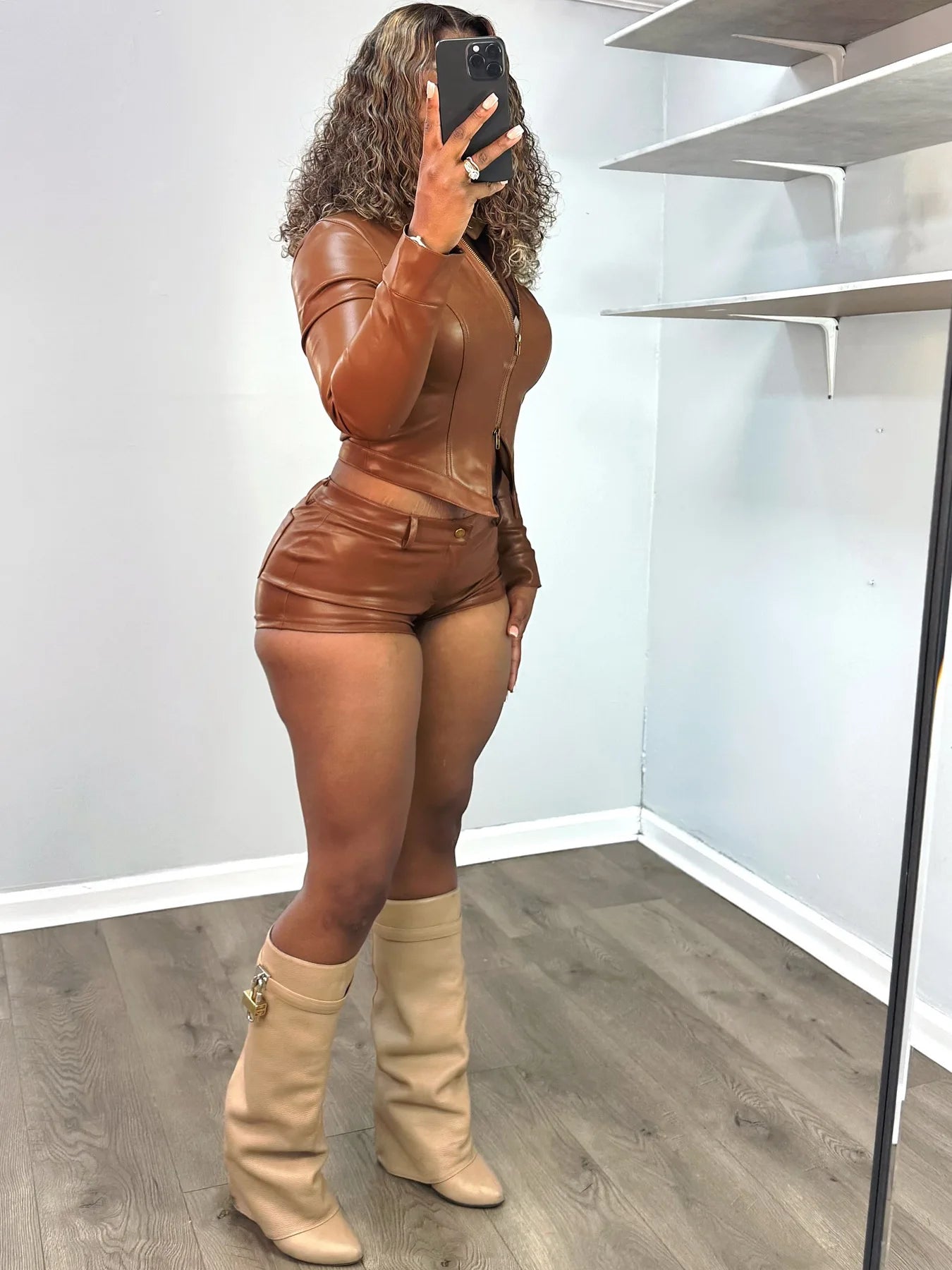 Timeless Leather Short Set