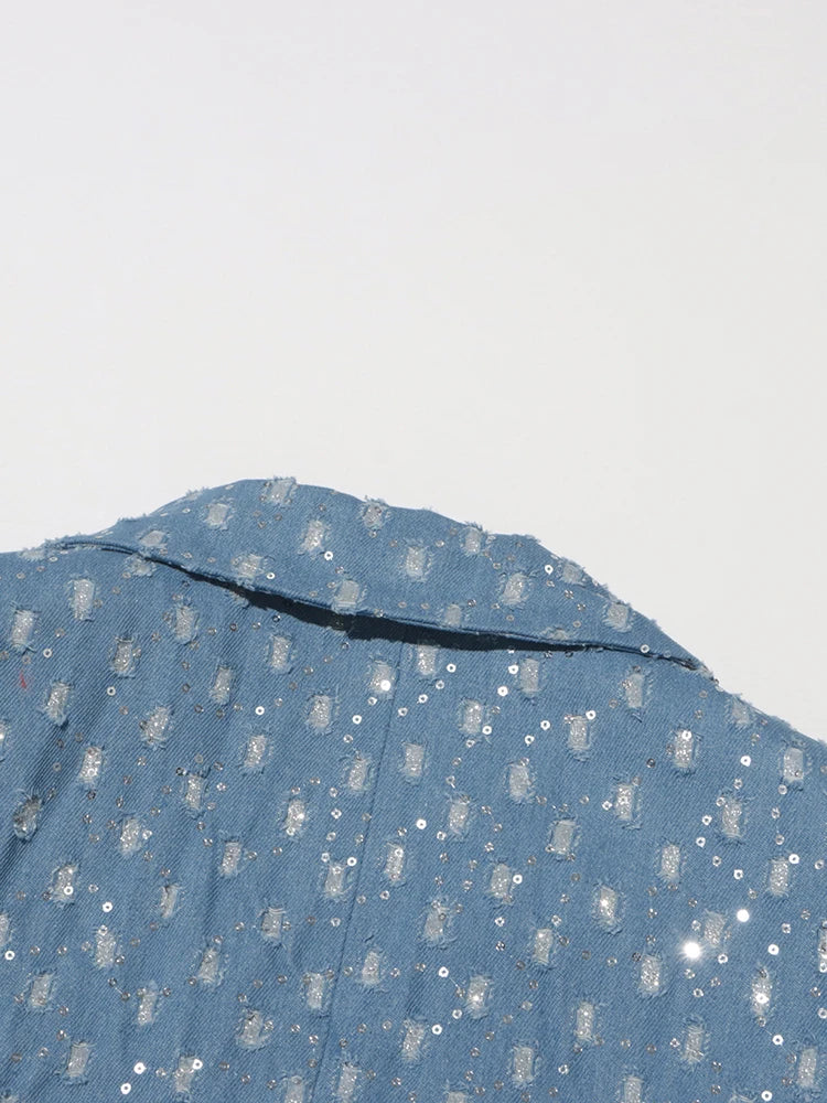 Sashes Denim Trench Coat