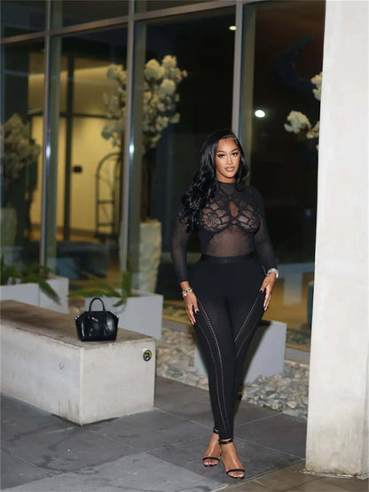 Ashli Mesh Pants Set