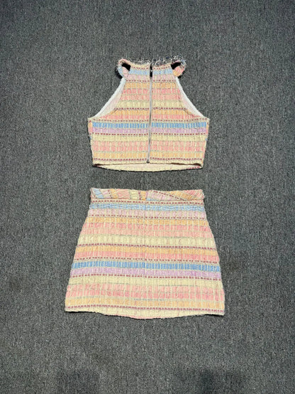 Viana Tweed Mini Skirt Set