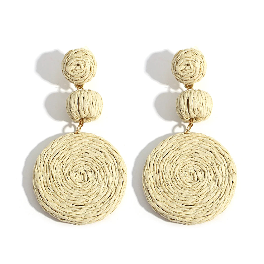 Handmade Rattan Knit Earrings