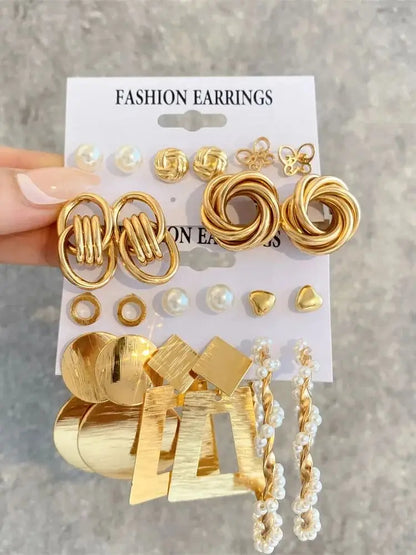 Hoop Dangle Earrings Set