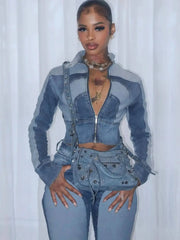 Shya Tracksuit Denim Set